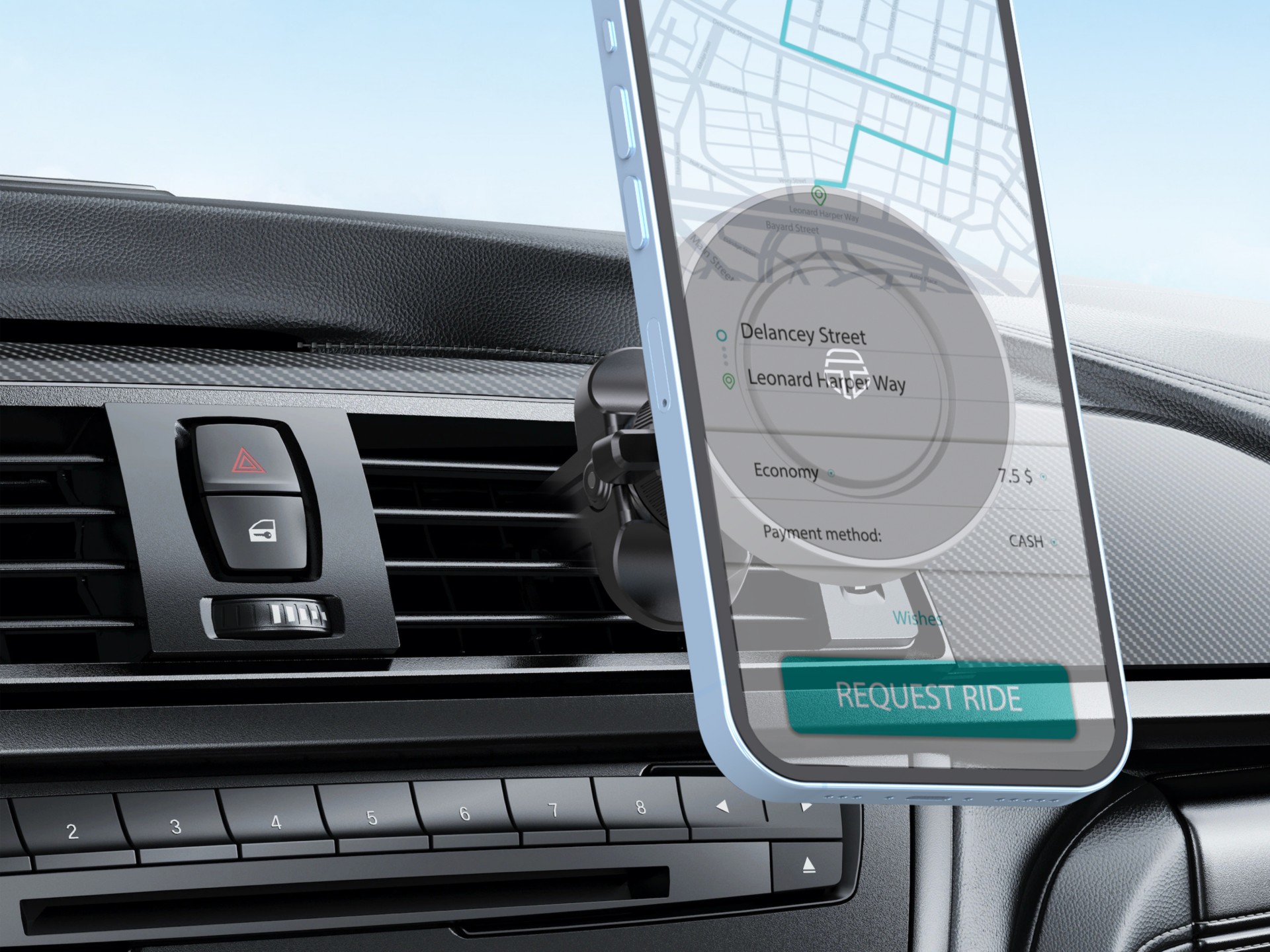 Techancy Suporte Magnético Para Telemóvel Para Automóvel Ti2291, Compatível Com O Ip12-16, Absorção