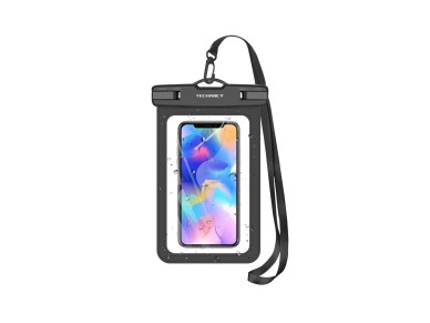 Techancy Mobile Phone Pouch À TU7446 Water Proof, 7.2 In. Deep À Waterproof, Black