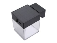 Square solar wall light 4w 500lm, 3,000/4,000/6,500k, 3cct, with sensor, black
