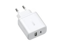 Cargador de pared Ugreen X227 de 20 W GaN (1 USB-A, 1 USB-C) - Blanco