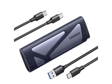 Ugreen CM767 M.2 NVMe/SATA SSD Disk Case - Silver