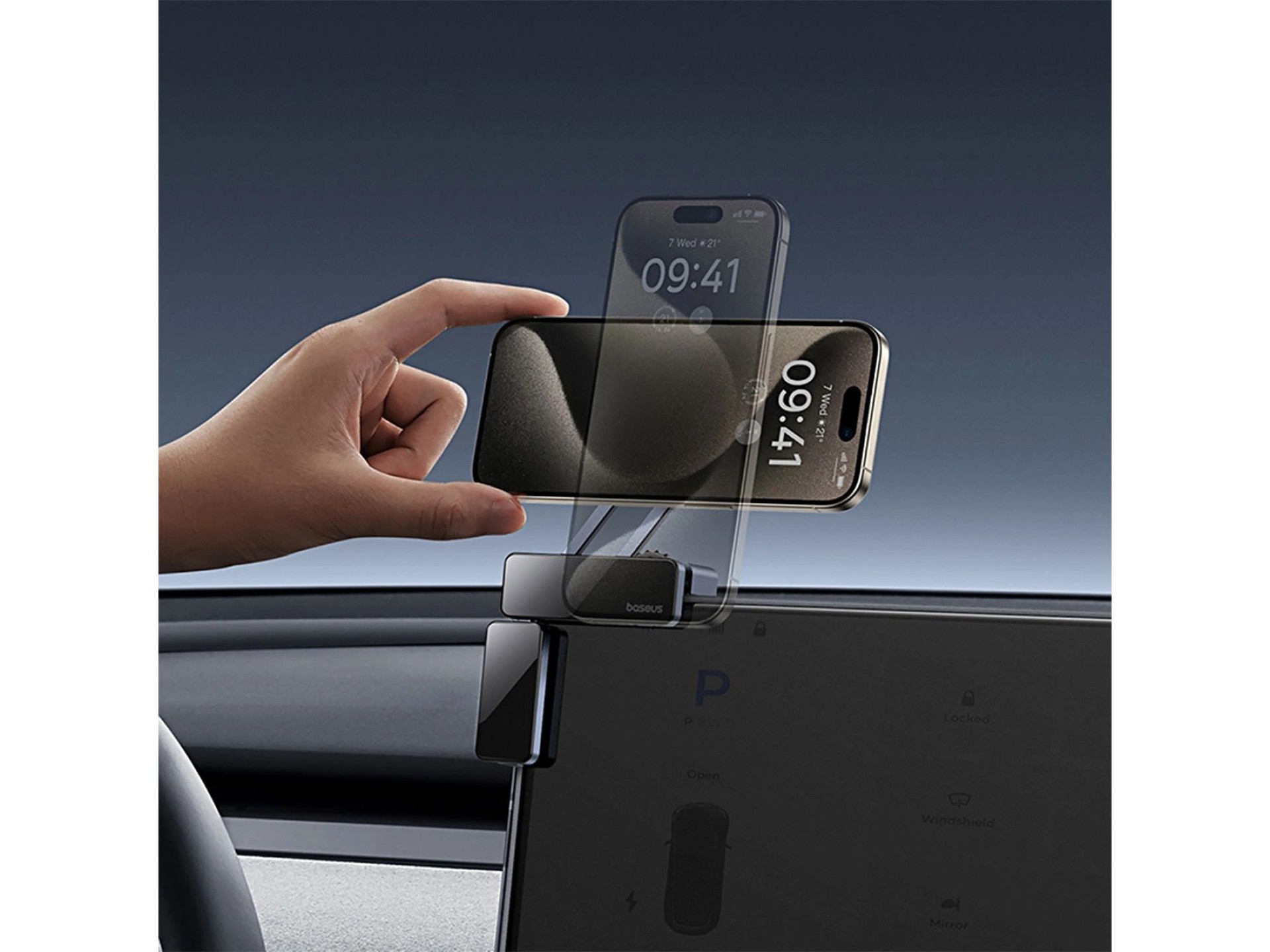 Baseus MaxView Magnetic Car Display Mount Holder - Gray