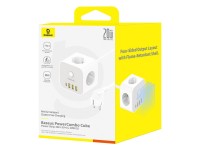 Baseus PowerCombo 7 in 1 Power Strip Cube, 3 AC + 3 x USB-A + 1 x USB-C 20W 1.5 m - white Baseus PowerCombo 7 in 1 Power Strip Cube, 3 AC + 3 x USB-A + 1 x USB-C 20W 1.5 m - white