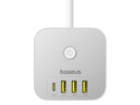 Baseus PowerCombo 7 in 1 Power Strip Cube, 3 AC + 3 x USB-A + 1 x USB-C 20W 1.5 m - white Baseus PowerCombo 7 in 1 Power Strip Cube, 3 AC + 3 x USB-A + 1 x USB-C 20W 1.5 m - white
