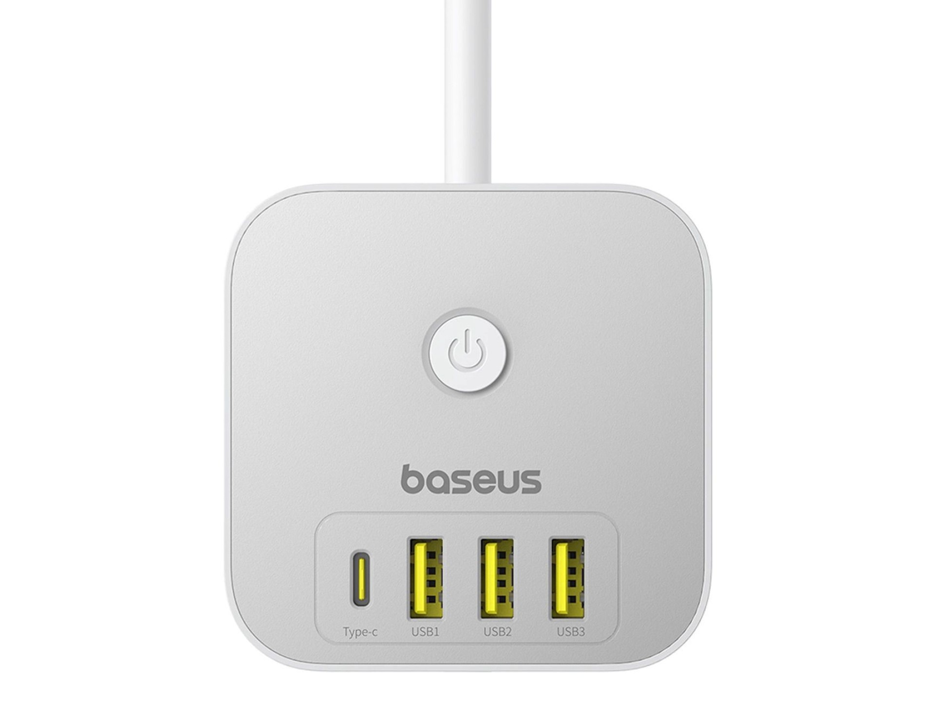 Baseus PowerCombo 7 in 1 Power Strip Cube, 3 AC + 3 x USB-A + 1 x USB-C 20W 1.5 m - white
