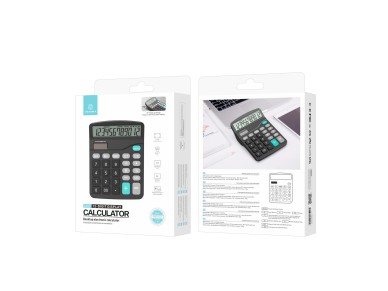 Techancy Desktop Calculator MK1167 12 Digits Dual Energy Function GT/MU ABS TM25002 Black