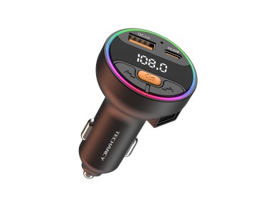 Techancy Car MP3 Player TE0874, PD30W+QC3.0, 7 Color Light, FM 87.5-108MHz, U Disk, Compatible 12-24