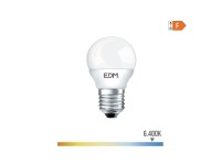 Lmpada esfrica led e27 7w 600lm 6400k luz fria 4,5x8cm edm