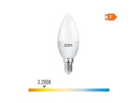 Lmpada vela led e14 7w 600lm 3200k luz quente 35x107mm edm