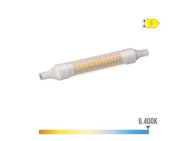 Lmpada lineal led 118mm r7s 9w 1280lm 6400k luz fria 1.6x11,8cm edm