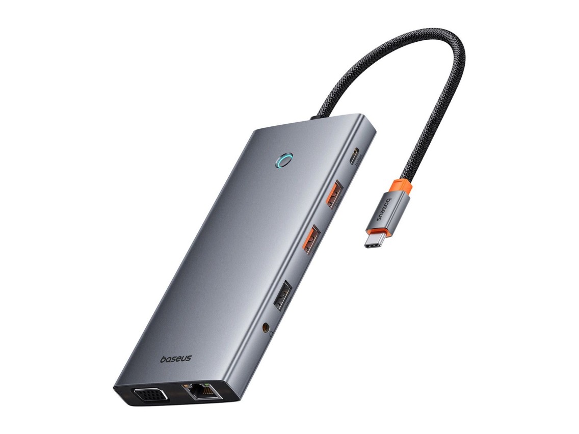 HUB Baseus PortalJoy Series 13 em 1 USB-C - 2x HDMI / DP / VGA / USB-A 3.1 / USB-C 3.1 / USB-A 2.0 /