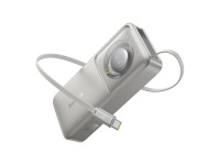 Baseus Free2Pull 10000mAh 30W powerbank with USB-C port and retractable USB-C cable - gray