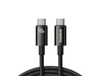 Cable USB-C 3.2 Baseus Tungsten Gold de 100 W, 4K, 60 Hz, 1,5 m, color negro