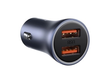 Baseus Golden Contactor Pro 2x USB-A 40W car charger QC SCP FCP AFC - gray