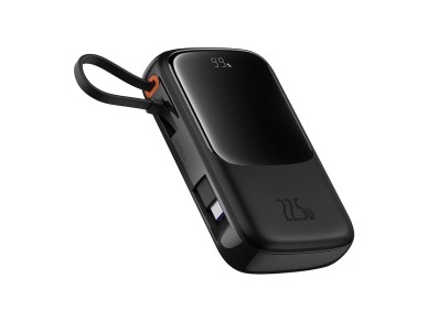 Banco de energía Baseus Qpow Pro+ de 10 000 mAh y 22,5 W con cable USB-C integrado y panta