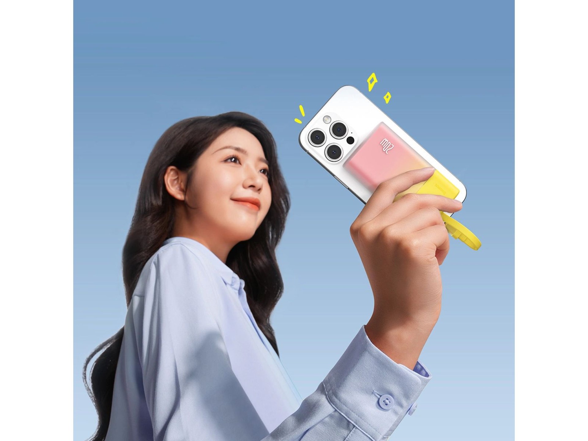 Powerbank Baseus Popsicle de 5200 mAh y 20 W con cable Lightning integrado (+ cable USB-C Baseus Sim