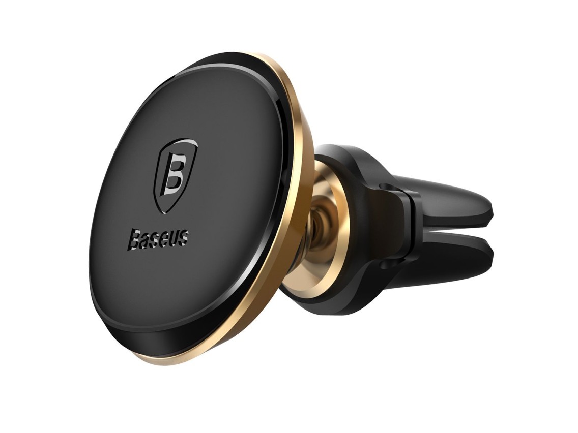 Baseus car holder magnetic with cable clip rosegold new air vent