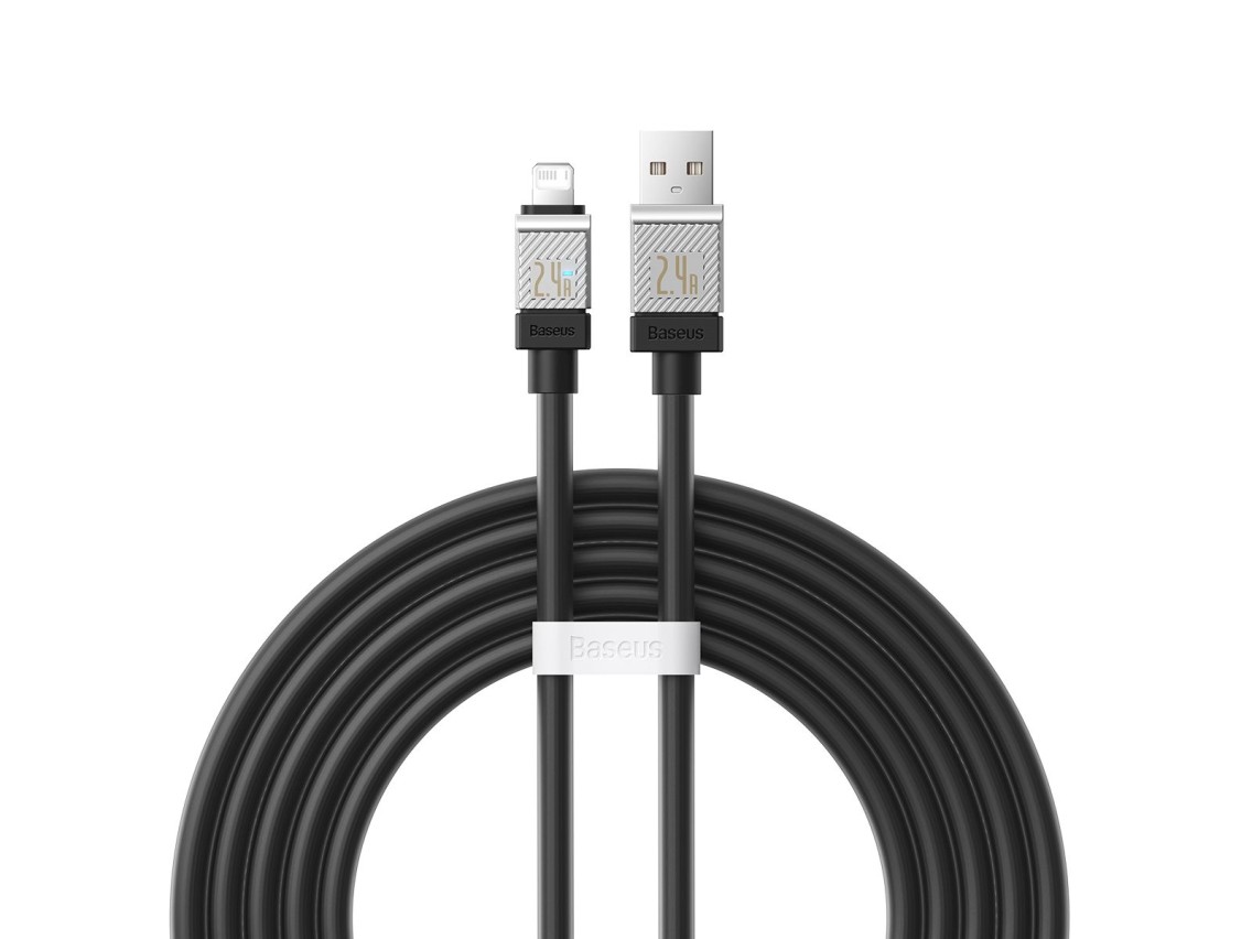 Cable Baseus CoolPlay USB-Lightning 2m 2,4A negro