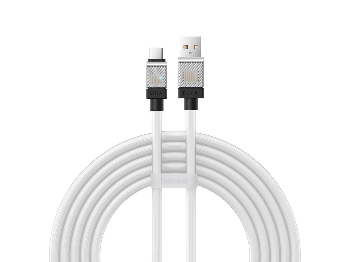 Cabo Baseus CoolPlay USB - USB-C 2m 100W branco