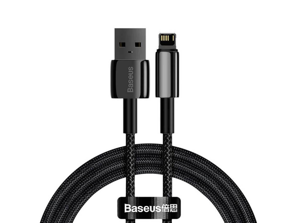 Cable Baseus Tungsten USB-Lightning 1,0 m 2,4 A negro