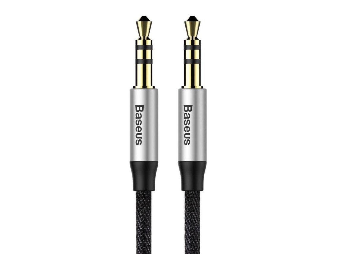 Baseus cable audio Yiven M30 jack 3,5 mm - jack 3,5 mm 1,0 m silver-black