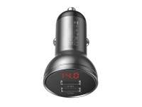 Carregador de carro Baseus PD 2x portas USB 48W cinza