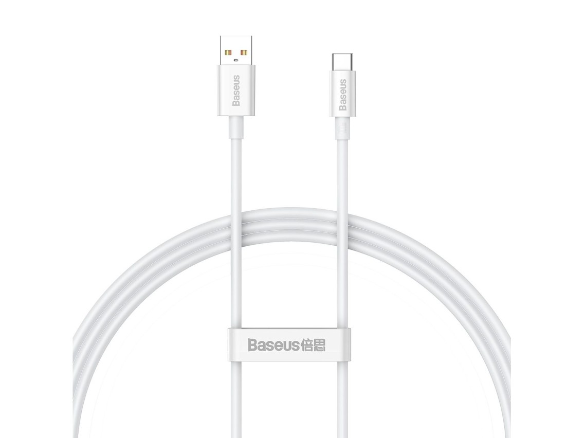 Cabo Baseus Superior USB - USB-C 1,0m branco lua 100W P10320102214-01