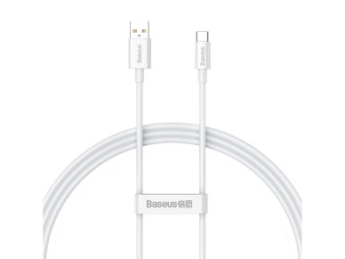 Cabo Baseus Superior USB - USB-C 1,0m branco lua 100W P10320102214-01