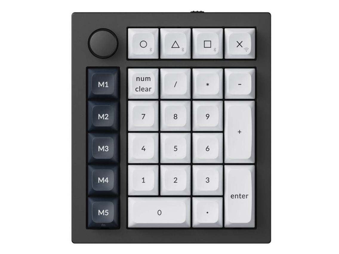 Keychron Q0 Max RGB Wireless Numeric Keyboard, Red Switch (Black) [Q0M-M1].