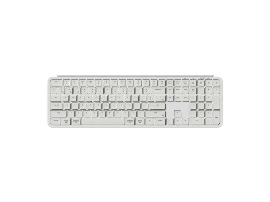 Ultra Slim Keychron B6 Pro 2.4G Wireless Keyboard (White) [B6P-K8].