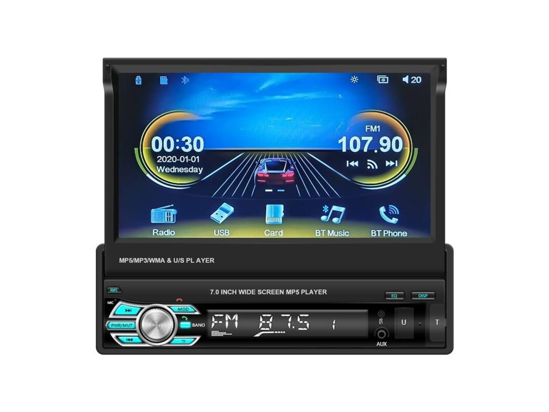Car monitor 7'' Podofo A3503 Carplay&Android Auto