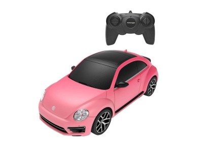 Carro de controle remoto RASTAR R/C 1:24 Volkswagen Beetle - mudana de cor (rosa)
