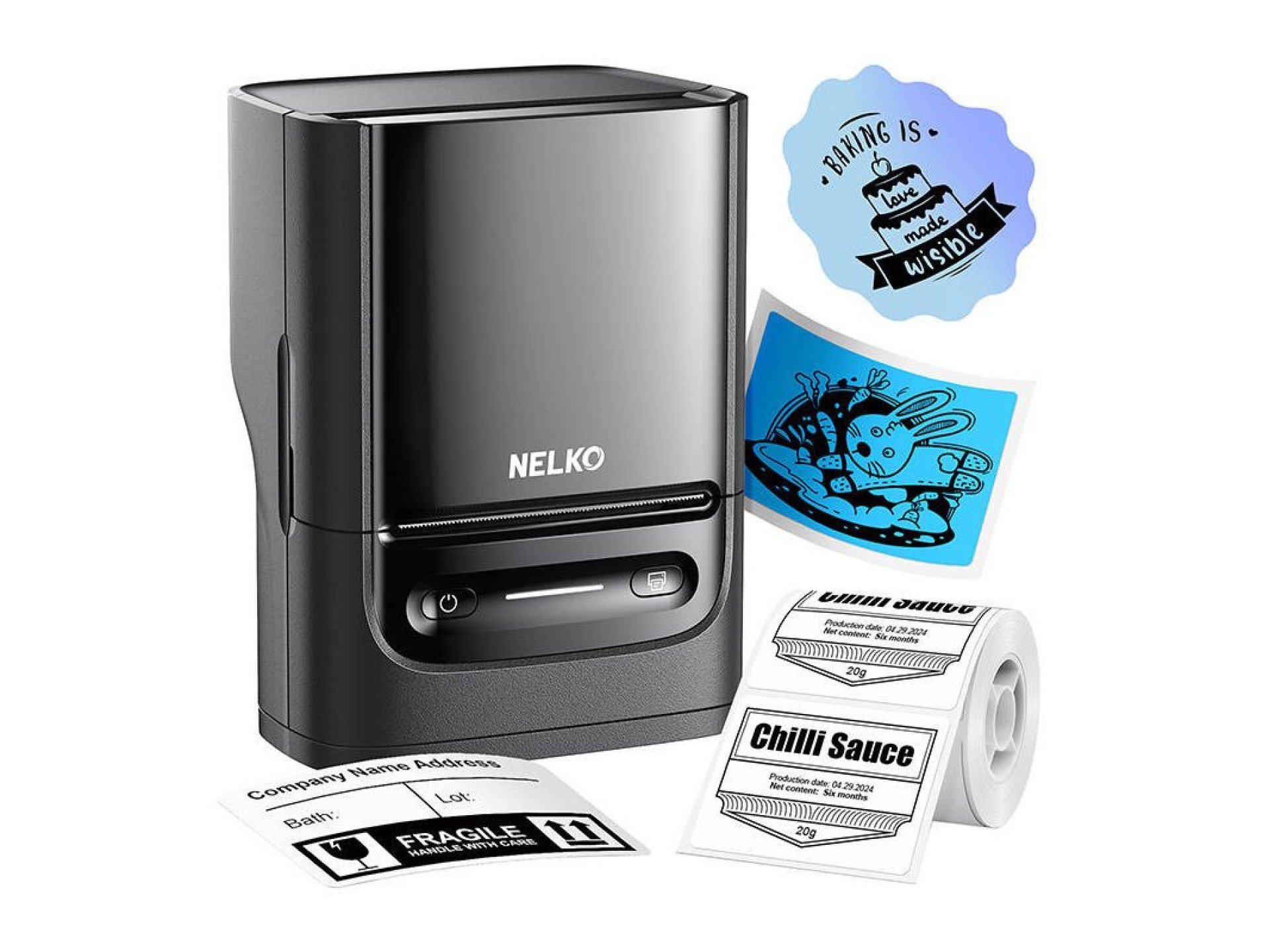 Nelko PM220 thermal label printer (black)
