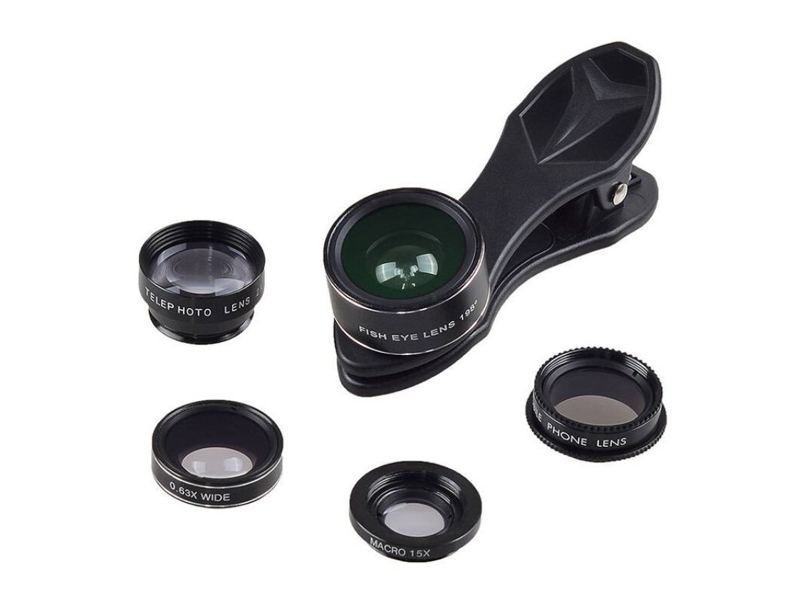 Kit de lentes para mvil APEXEL APL-DG5H 5 en 1 universal (negro)