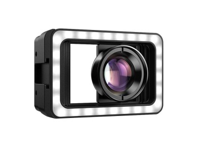 Objetivo mvil APEXEL APL-HB100FL23 100 mm macro con LED (negro)