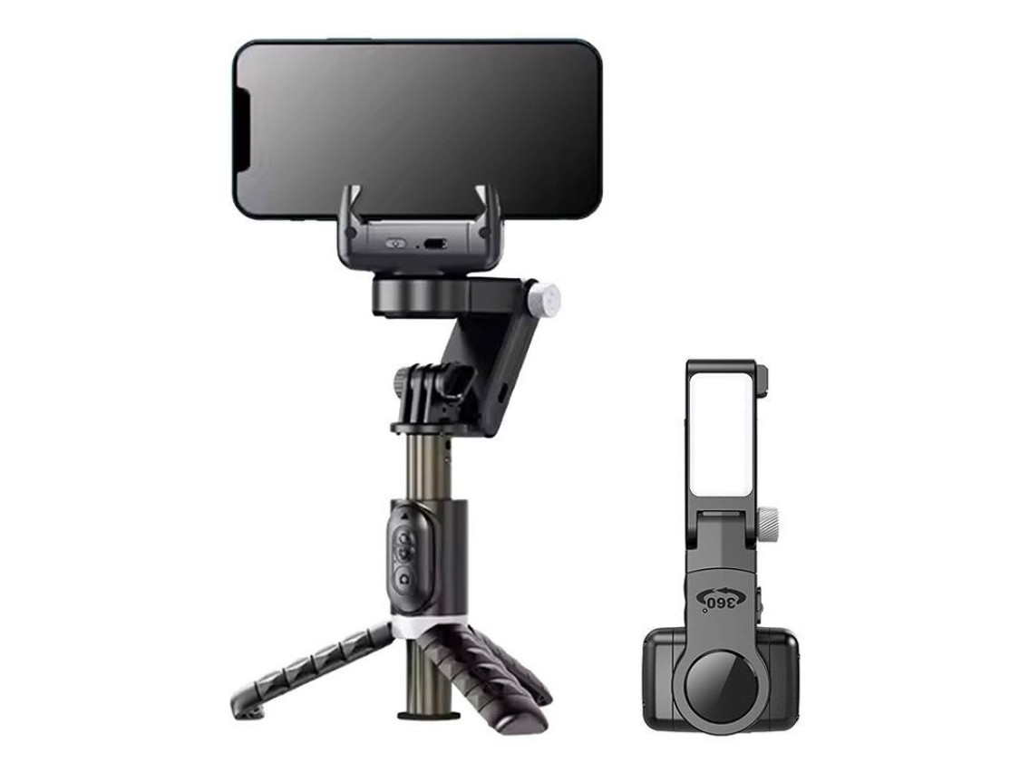 Gimbal/suporte com luz APEXEL Q18 (preto)