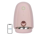 Dispensador de alimentos inteligente com tigela de plstico WIFI mini Dogness (rosa))