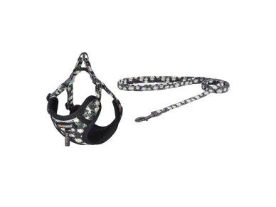 Conjunto de caminhada Dogness com guia 1,5m + peitoral para co (multicolorido)