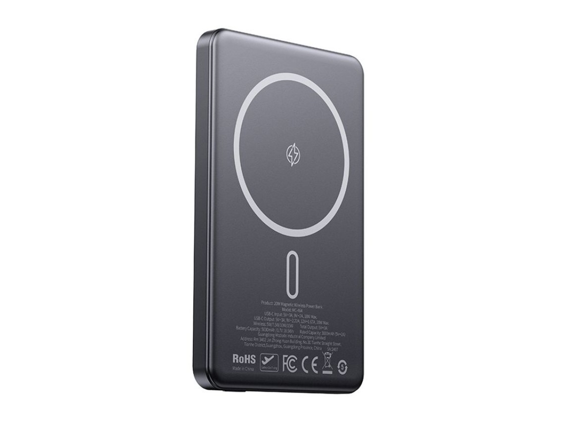 Mcdodo MC-4641 - Batera externa magntica ultrafina de 5000 mAh y 1 C, inalmbrica (dorada)