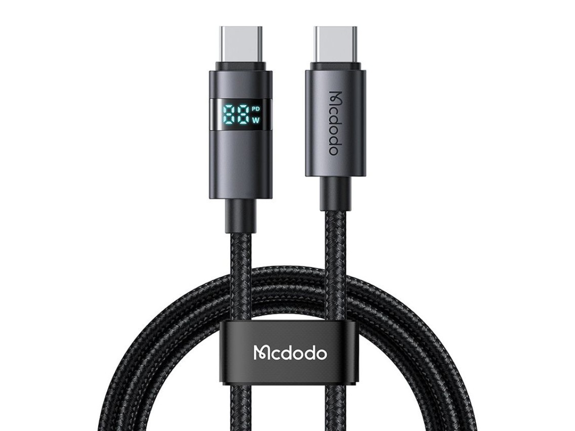 Cabo USB-C para USB-C Mcdodo CA-5610, 100 W, display LED, 1,2 m