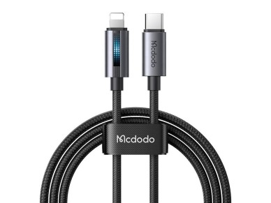 Mcdodo CA-5710 USB-C to Lightning cable with 36W flashing light 1.2m (black)