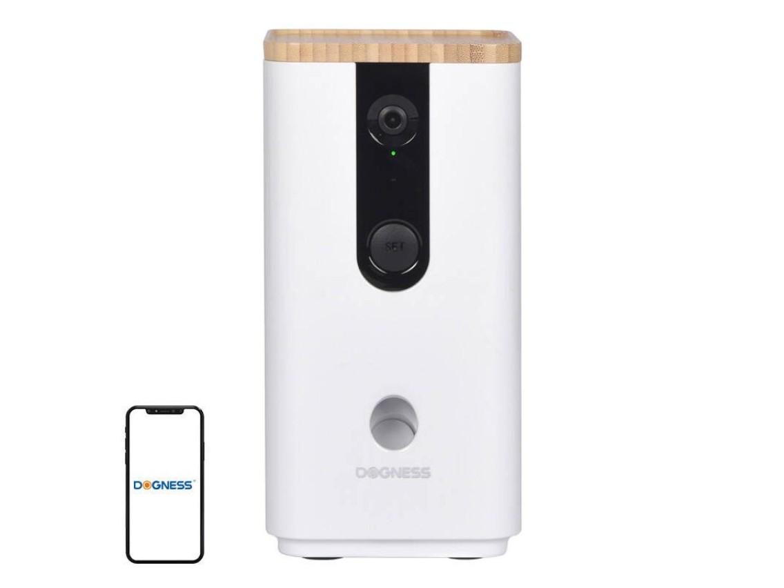 Alimentador inteligente para lanches com cmera T03 Dogness (Branco)