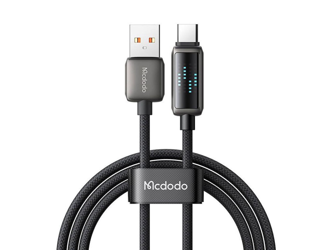 Cabo USB-A para USB-C Mcdodo CA-2350, 6A, display LED, 1,2 m