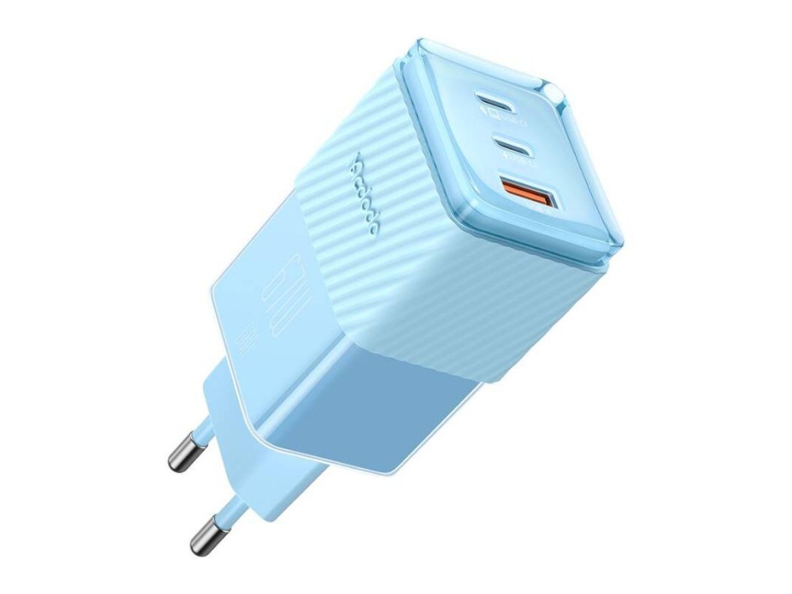 GaN 67W mains charger Mcdodo CH-1503 2x USB-C, USB-A (blue)