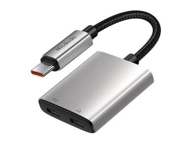 Adaptador de udio 2 em 1 Mcdodo CA-5570 2 em 1 USB-C para 2x USB-C