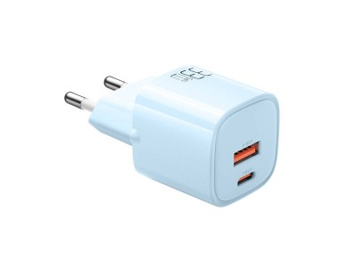 Carregador GaN 33W Mcdodo CH-0154 USB-C, USB-A (azul) Carregador GaN 33W Mcdodo CH-0154 USB-C, USB-A (azul)