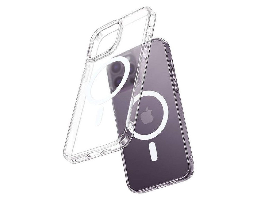 Funda magnética McDodo Crystal para iPhone 14 Pro Max (transparente)