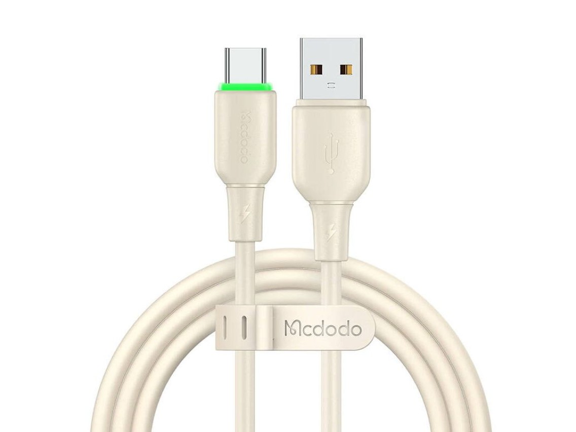 Cabo USB para USB-C Mcdodo CA-4750 com luz LED 1,2m (bege)