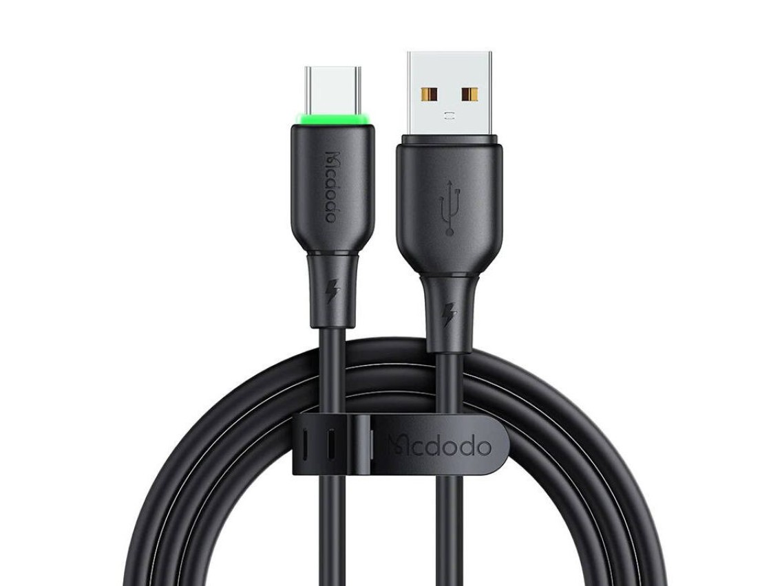 Cabo USB para USB-C Mcdodo CA-4751 com luz LED 1,2m (preto)
