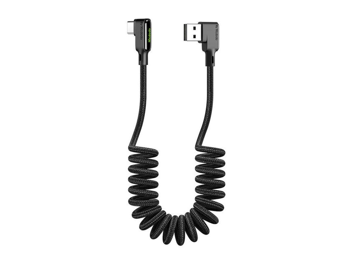 Cabo USB para USB-C, Mcdodo CA-7310, angulado, 1,8 m (preto)